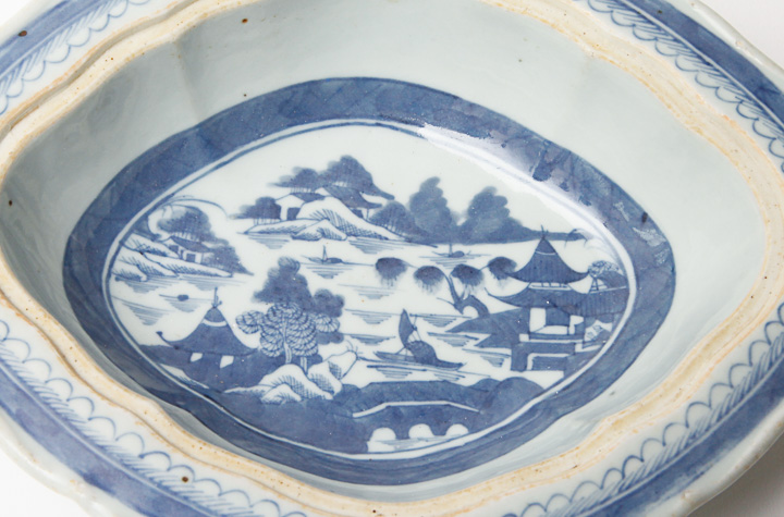 Blue and White Lidded Dishes