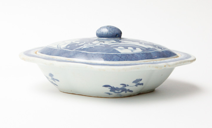 Blue and White Lidded Dishes