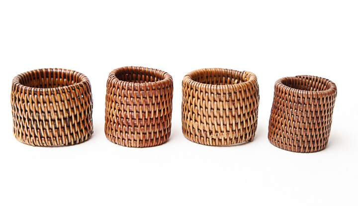 Collection of Woven Rattan Place Settings