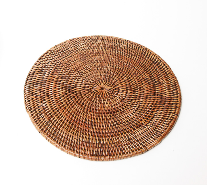 Collection of Woven Rattan Place Settings