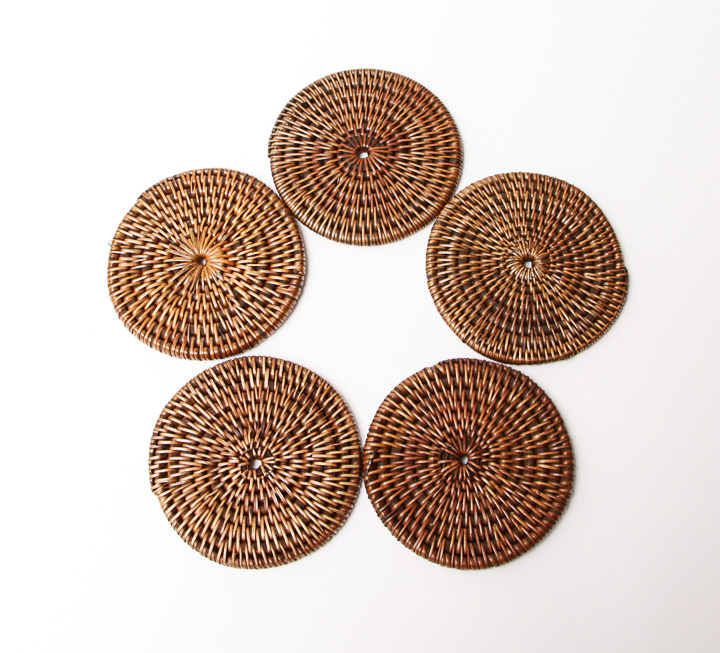 Collection of Woven Rattan Place Settings