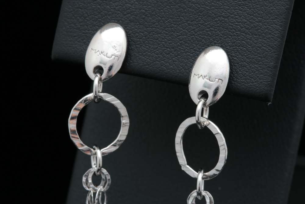 Makuti Sterling Silver and Agate Dangle Earrings