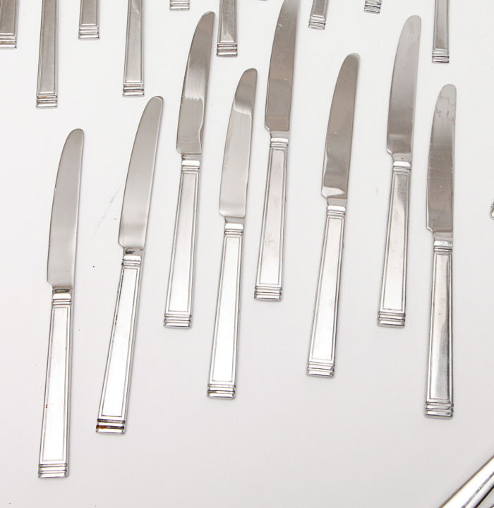Collection of Mikasa Stainless Steel Flatware