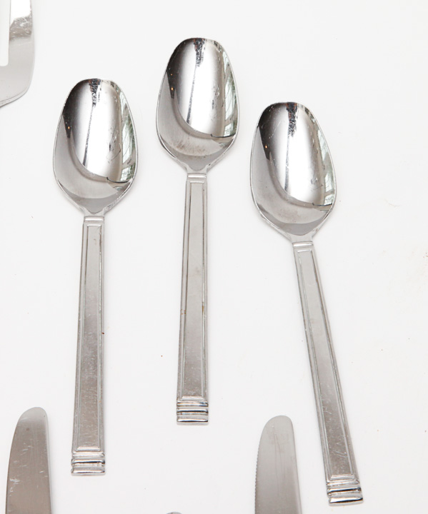 Collection of Mikasa Stainless Steel Flatware
