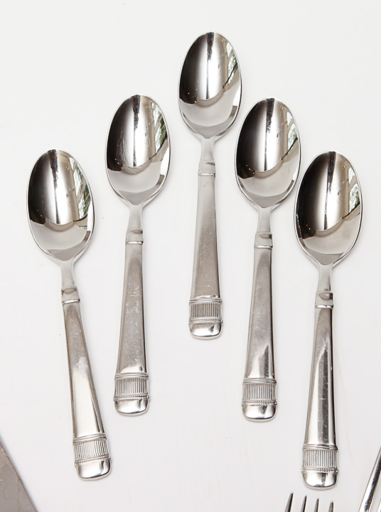 Collection of Mikasa Stainless Steel Flatware