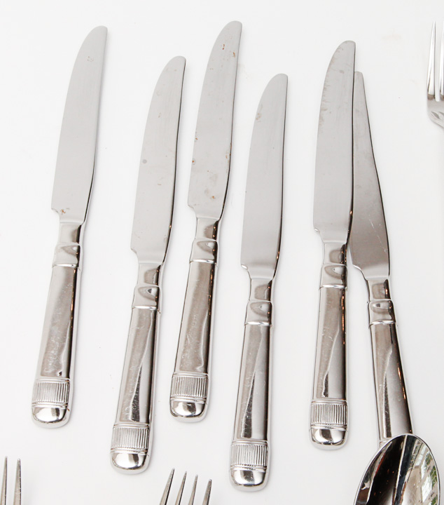 Collection of Mikasa Stainless Steel Flatware