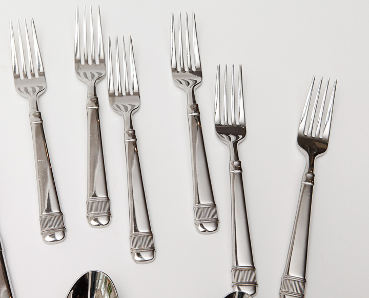 Collection of Mikasa Stainless Steel Flatware