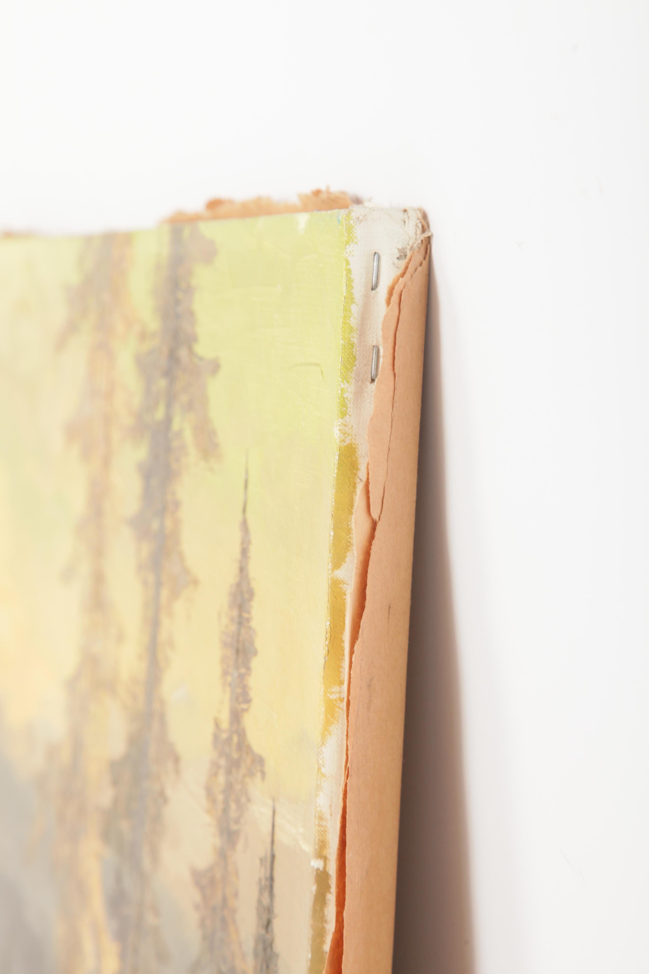 Heinz Munnich 1961 Oil Painting on Canvas "Mountains"