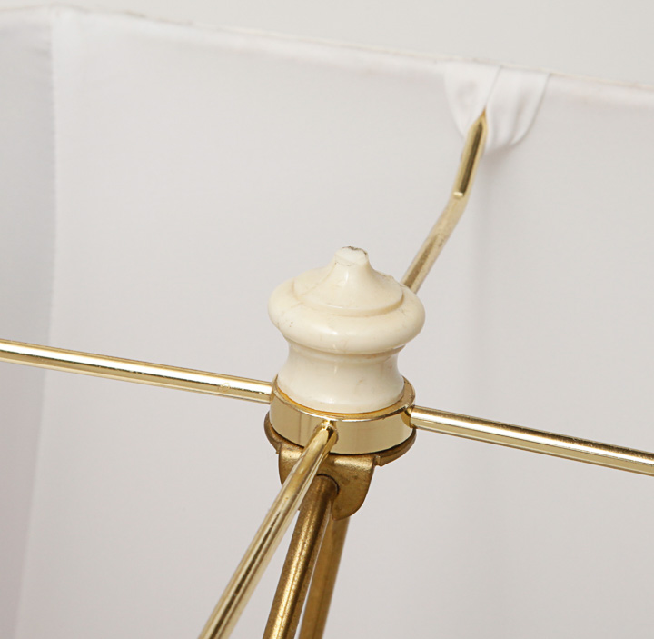 Pair of White Ceramic "Cherry Blossom" Table Lamps