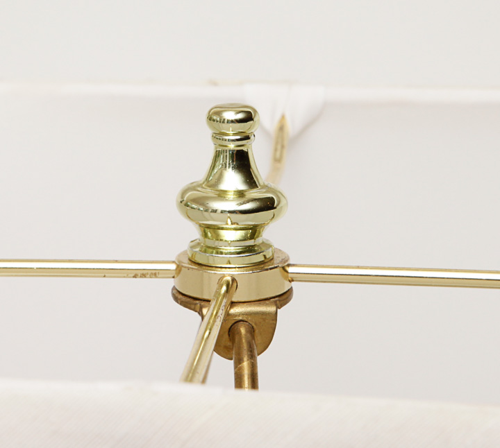 Pair of White Ceramic "Cherry Blossom" Table Lamps