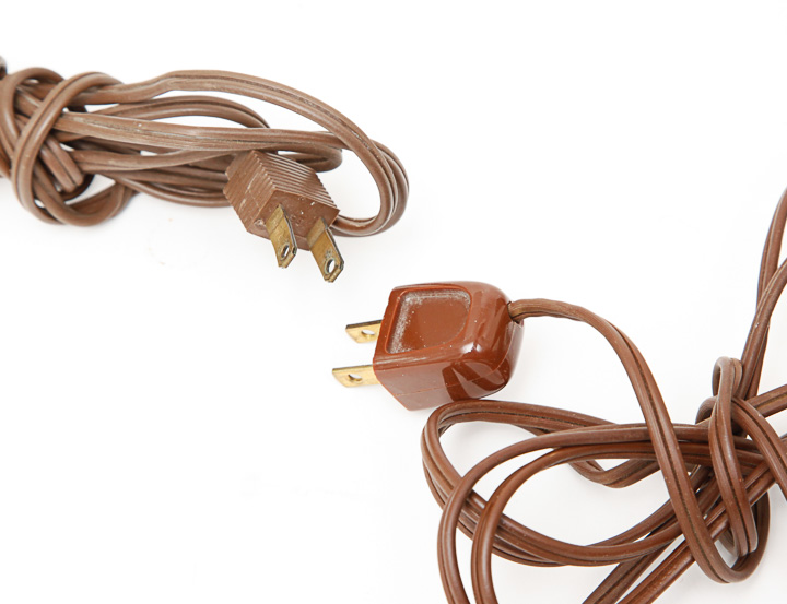 Pair of White Ceramic "Cherry Blossom" Table Lamps