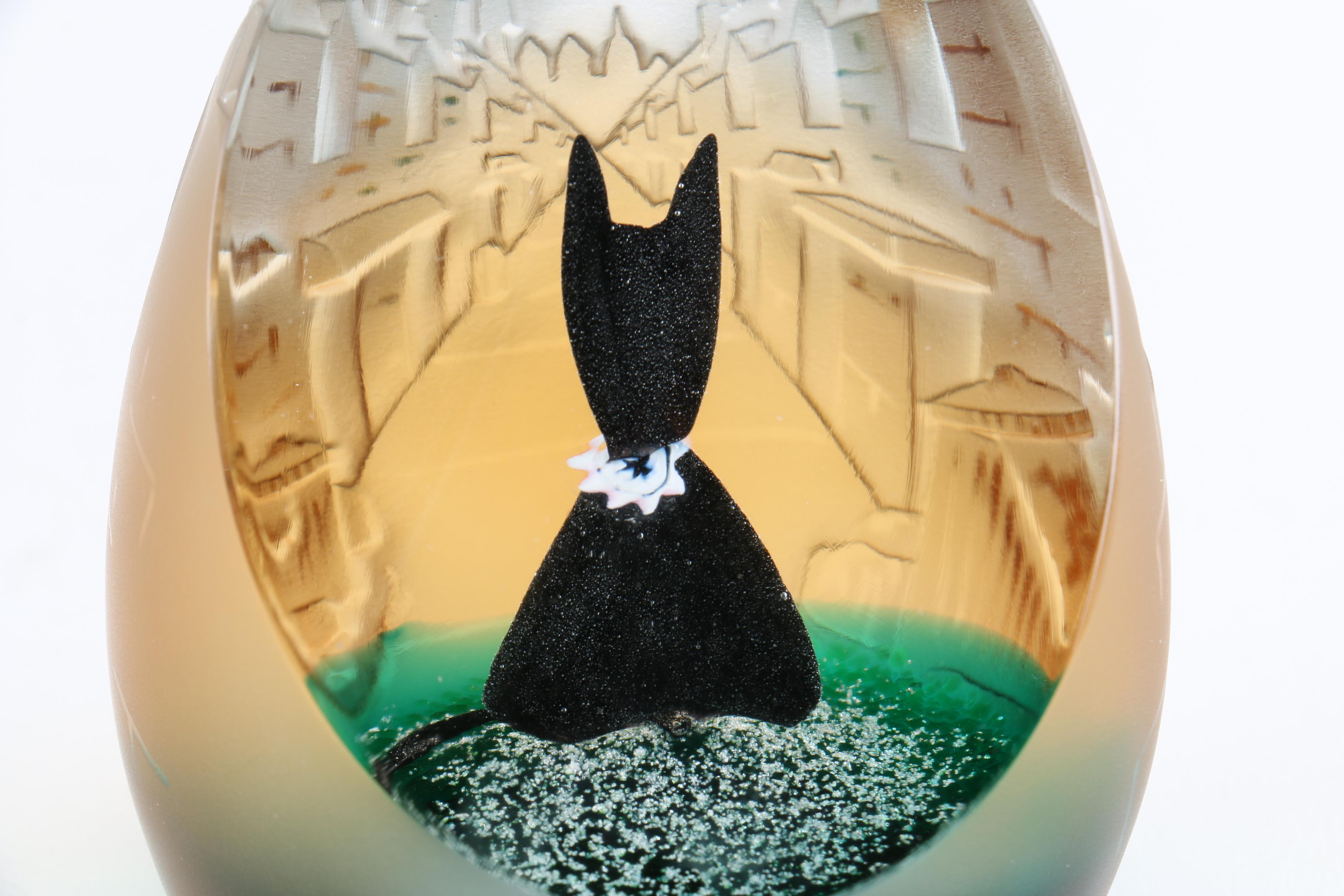 Limited Edition Handcrafted "Alley Cat" Paperweight by Caithness