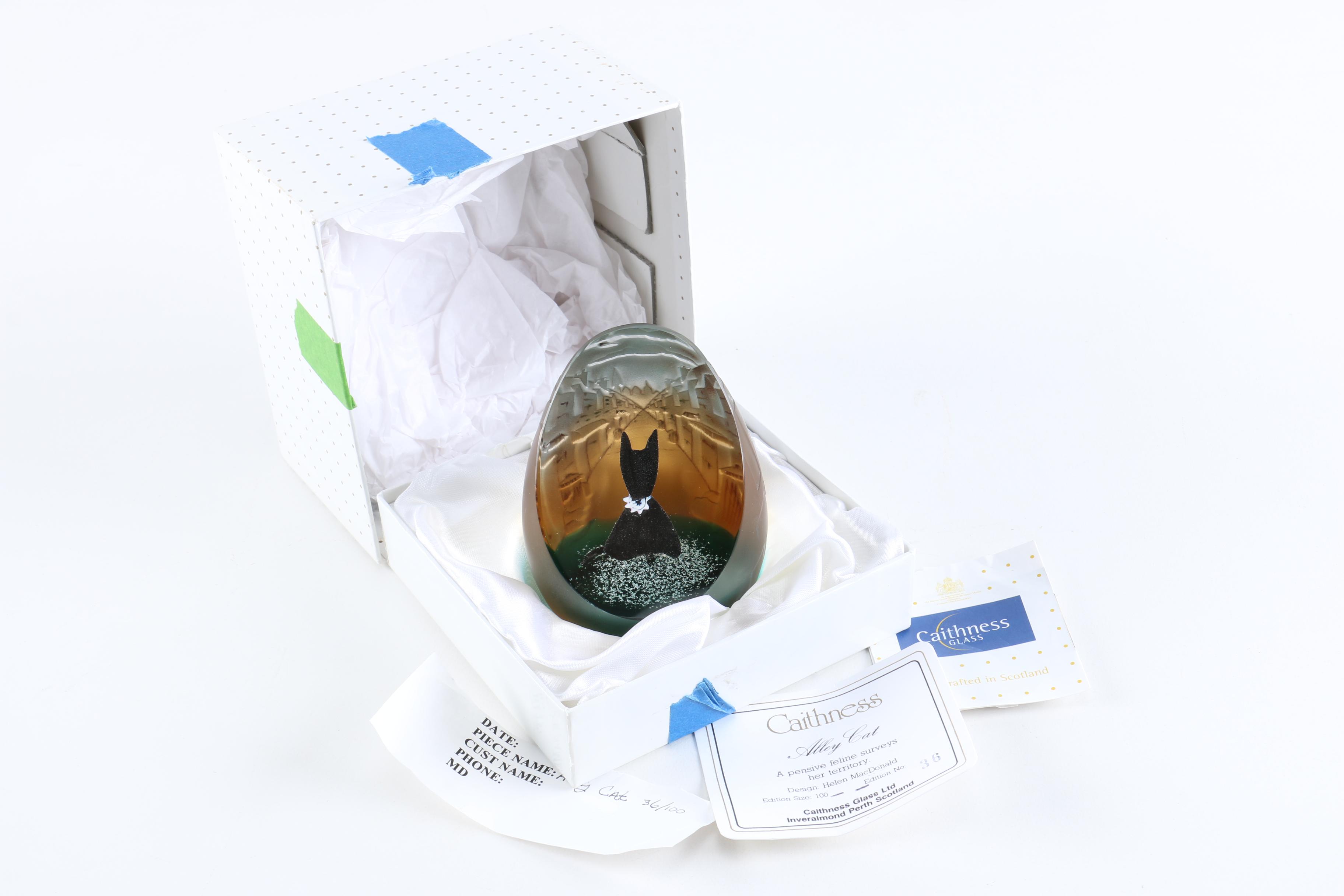 Limited Edition Handcrafted "Alley Cat" Paperweight by Caithness