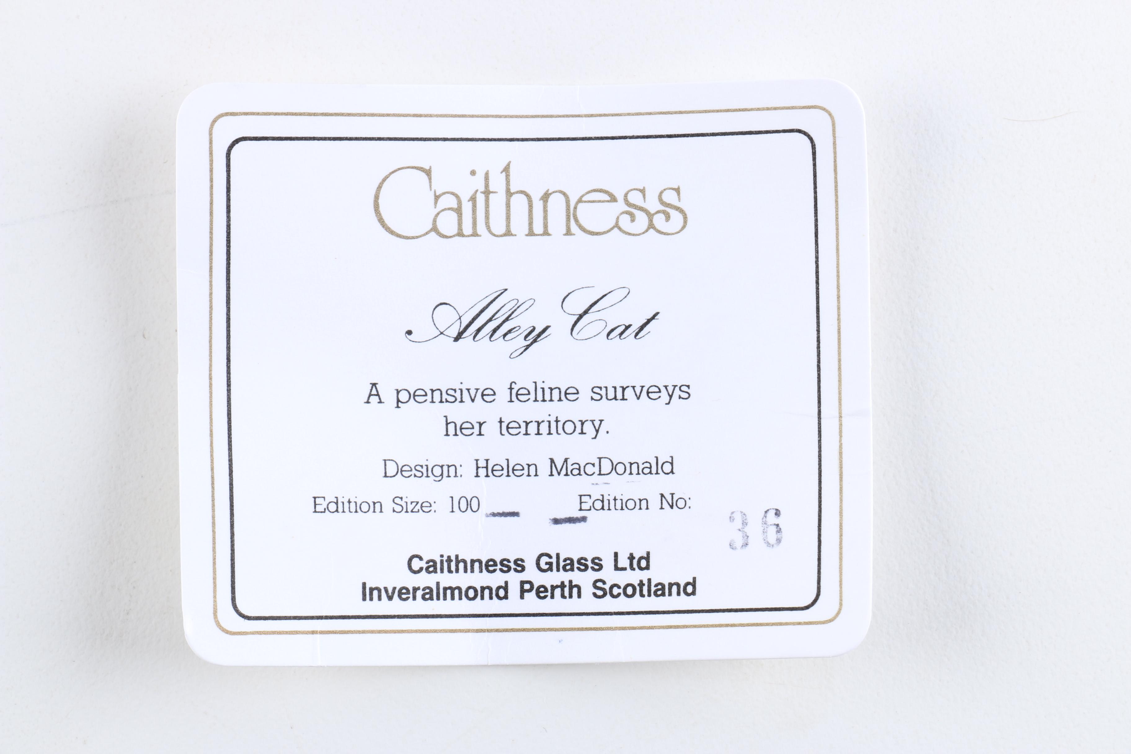 Limited Edition Handcrafted "Alley Cat" Paperweight by Caithness