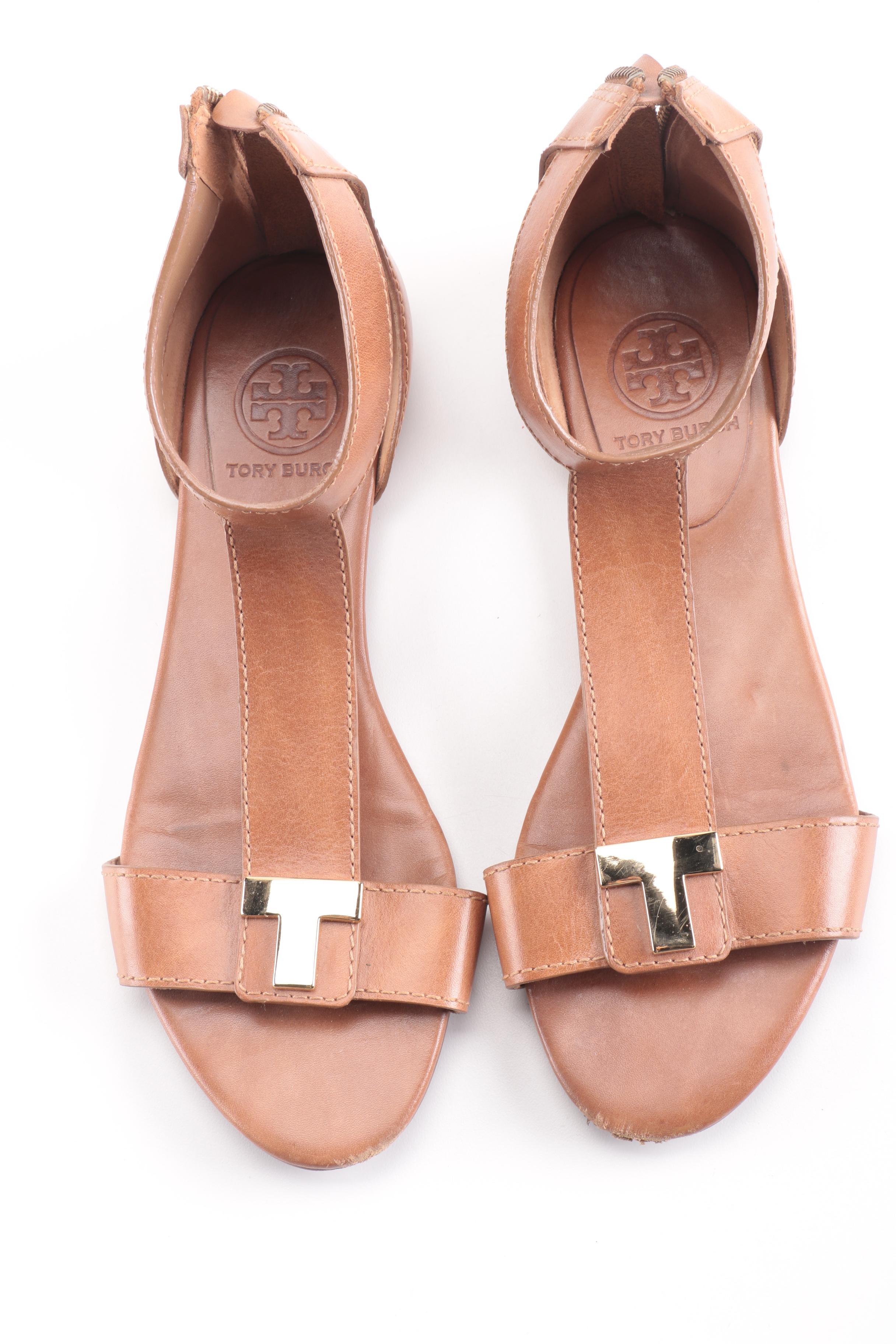 Tory Burch Ankle Strap Flat Sandals