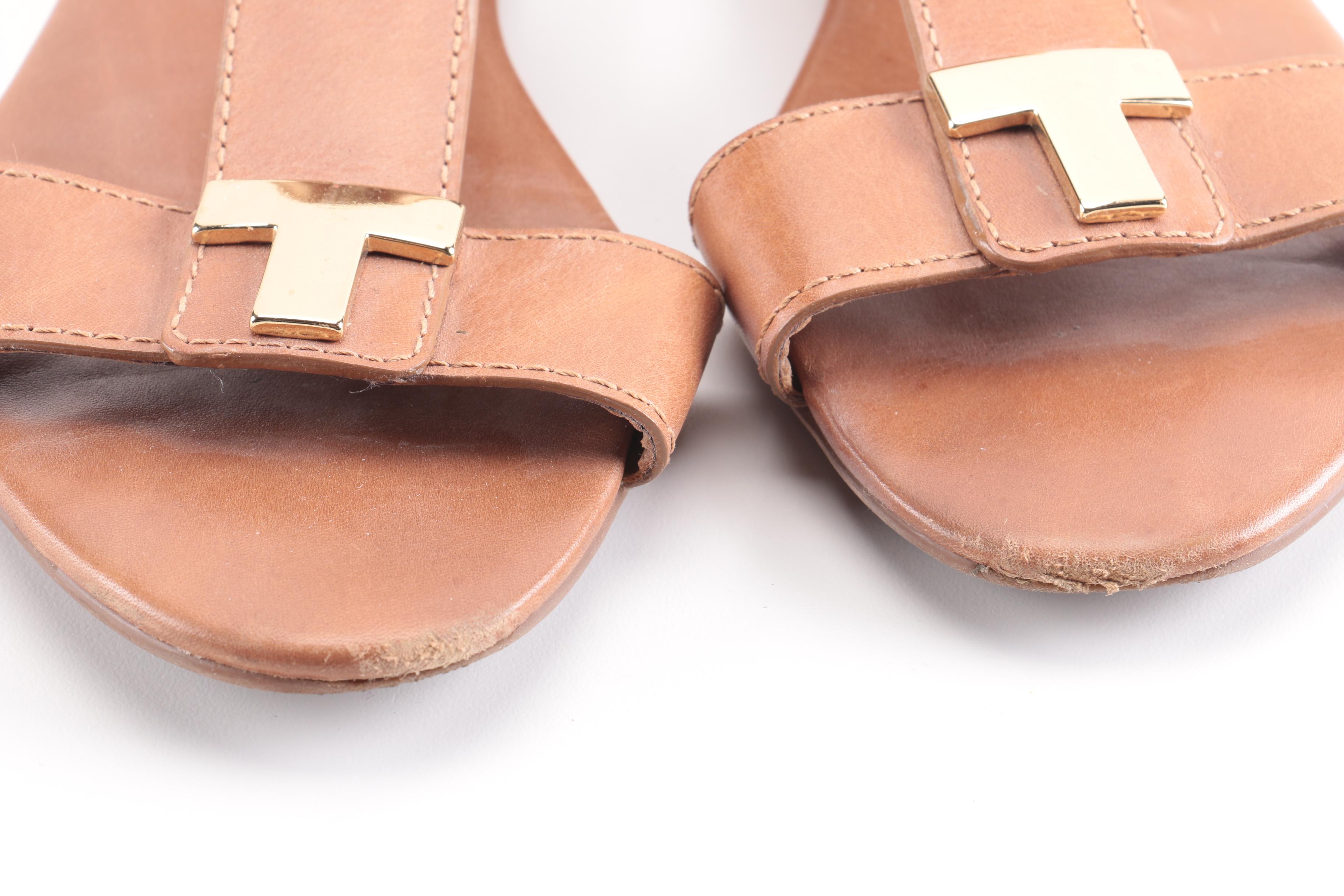 Tory Burch Ankle Strap Flat Sandals