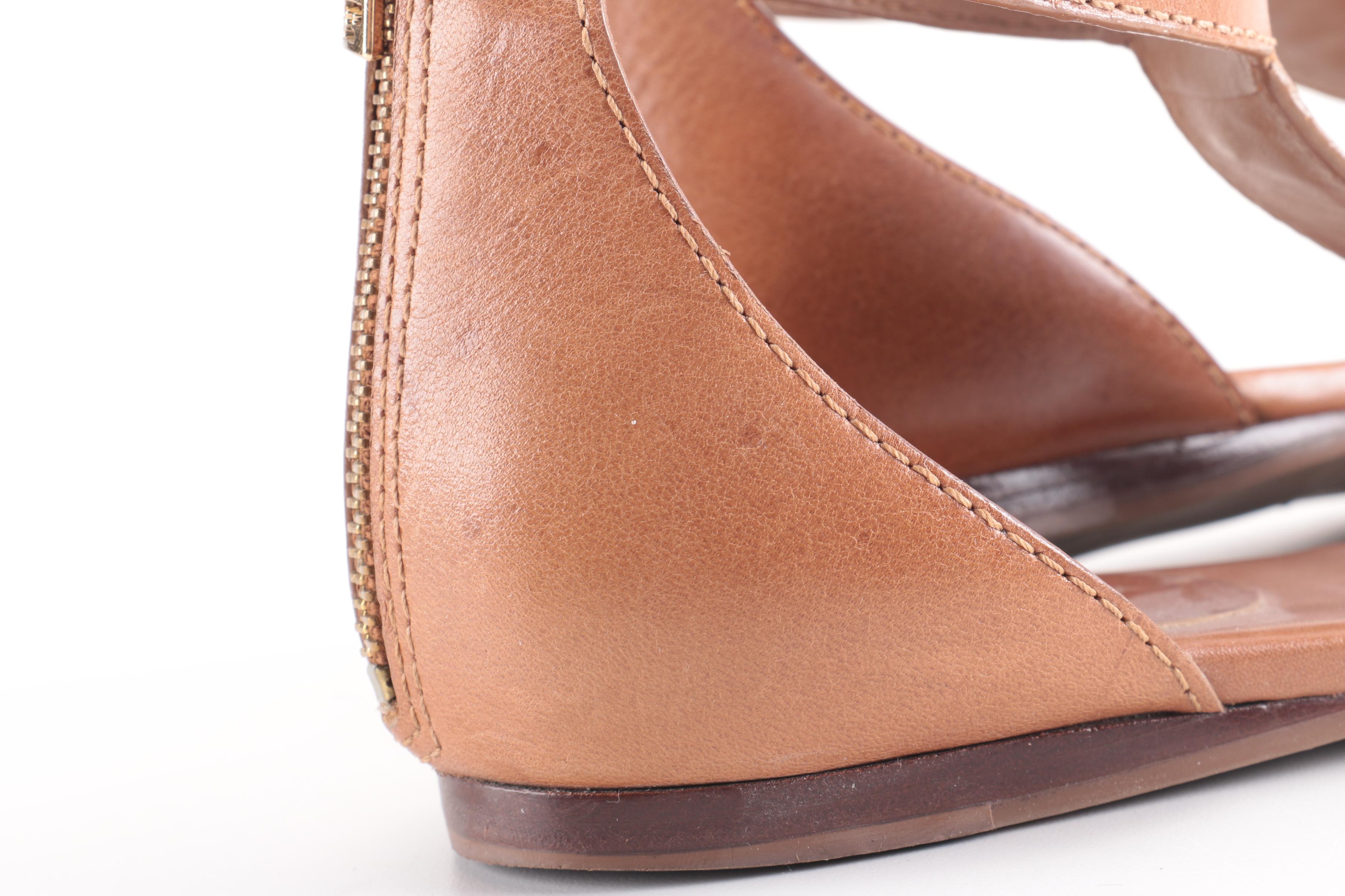 Tory Burch Ankle Strap Flat Sandals