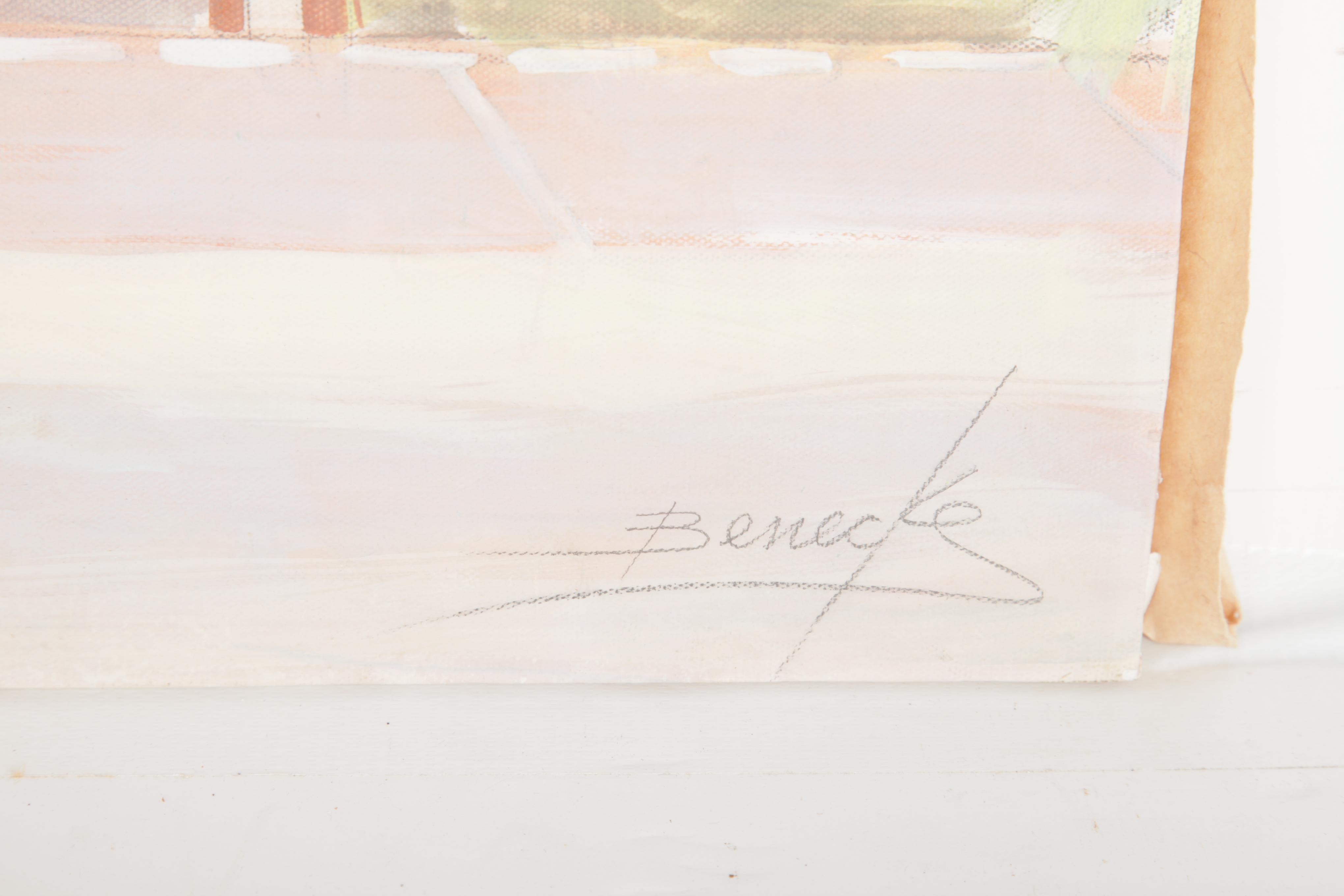 William Benecke Oil Painting on Canvas "Passage To The Garden"