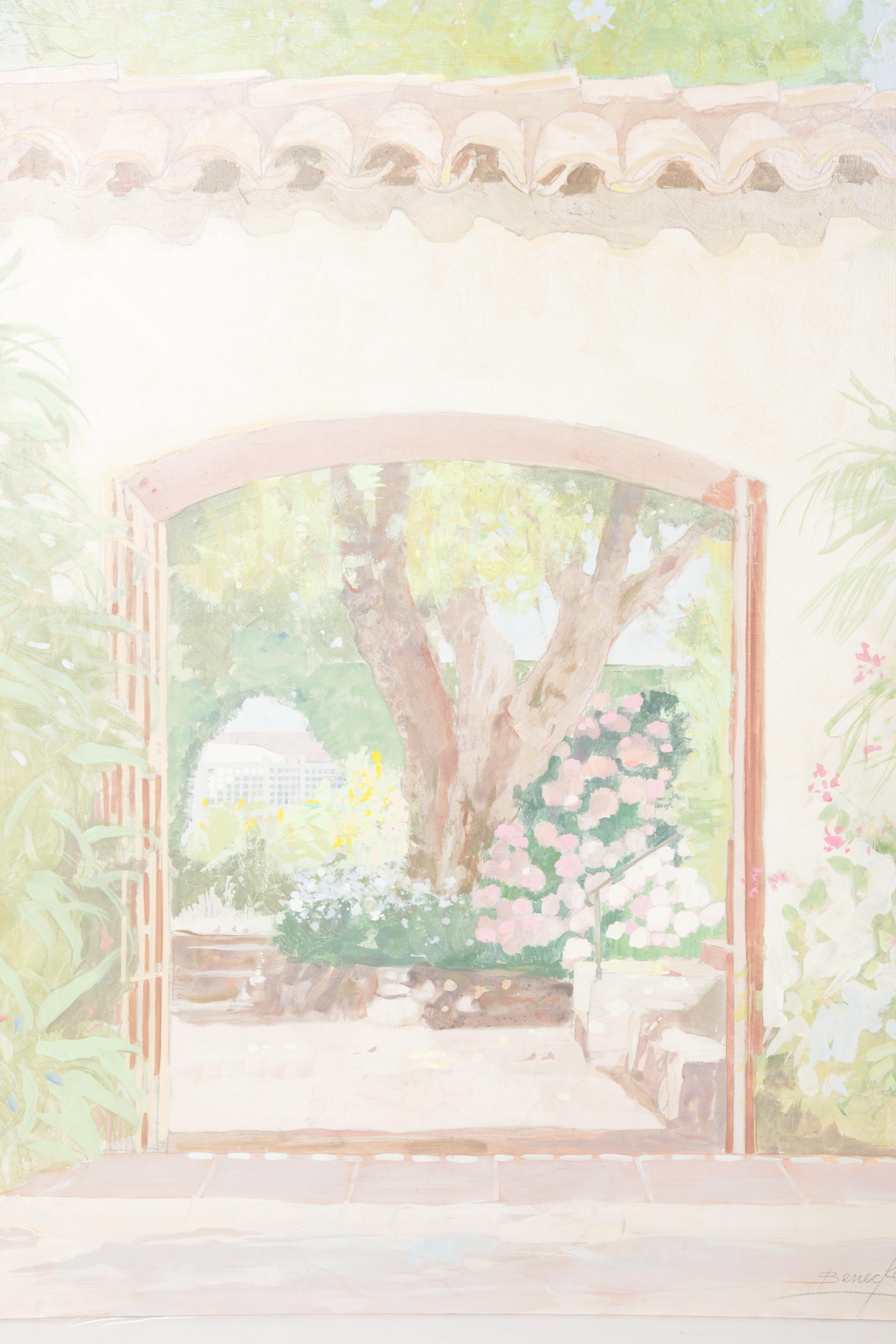 William Benecke Oil Painting on Canvas "Passage To The Garden"