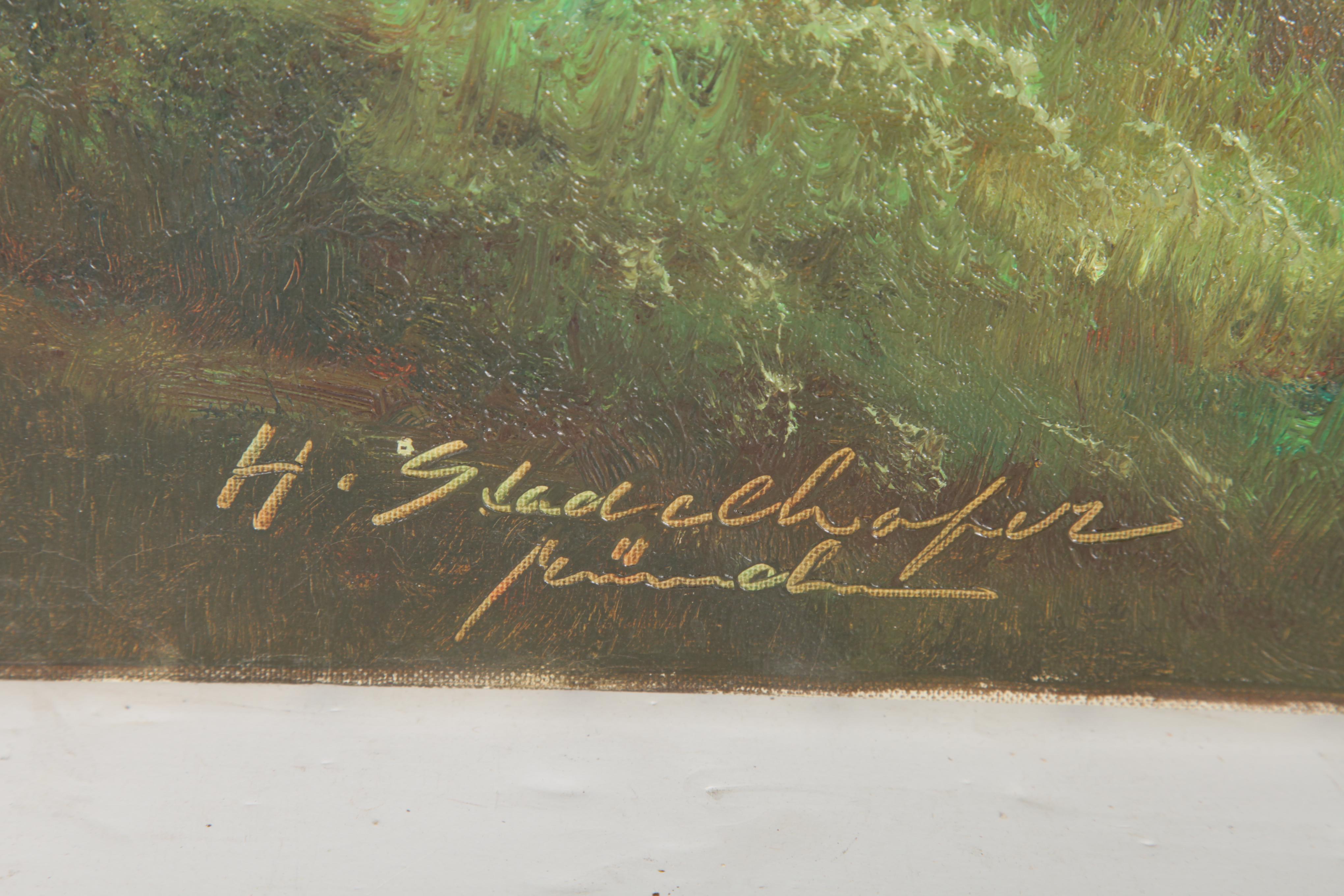 Helmut Stadelhofer Oil on Canvas of "Munich"