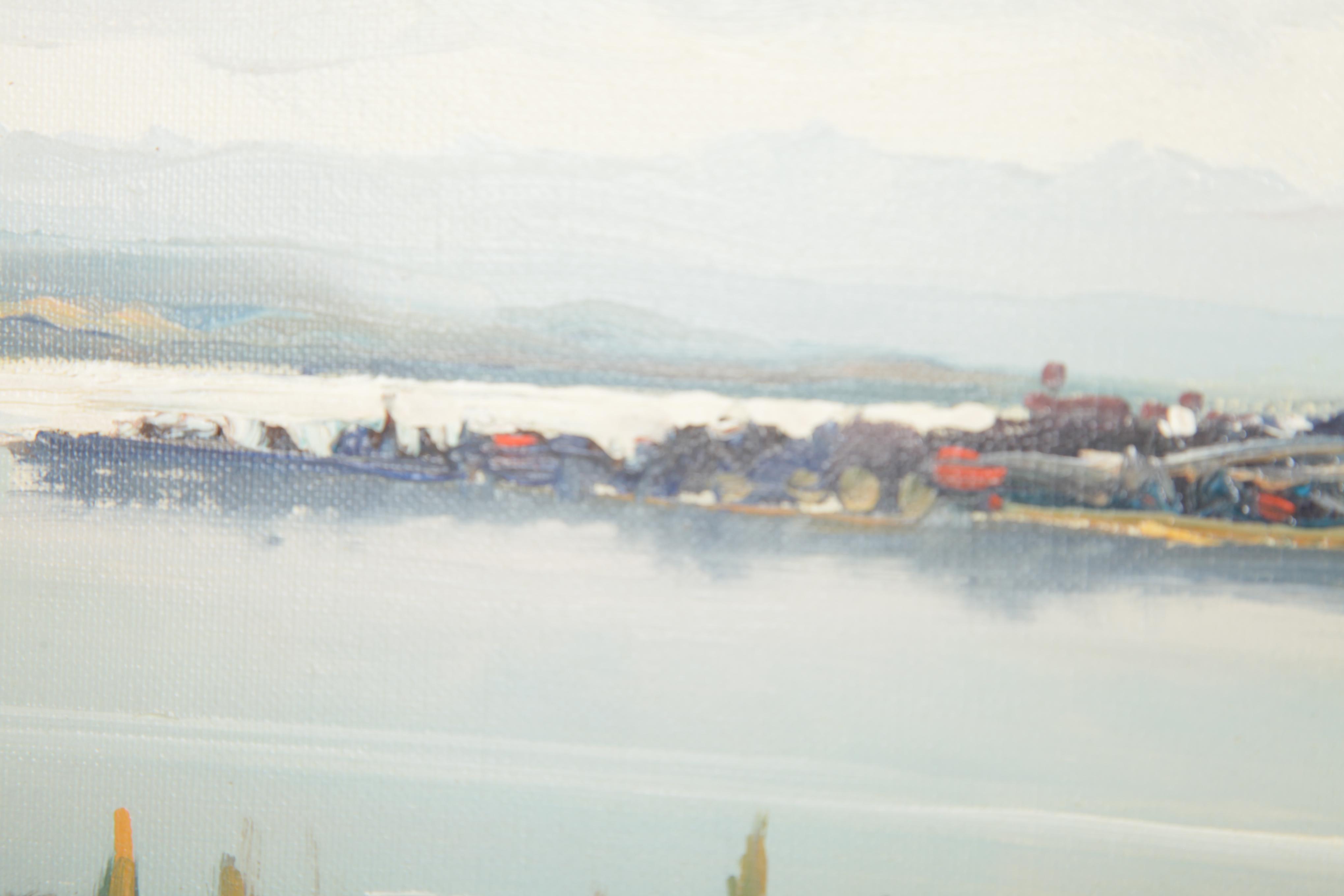 Helmut Stadelhofer Oil on Canvas of "Munich"