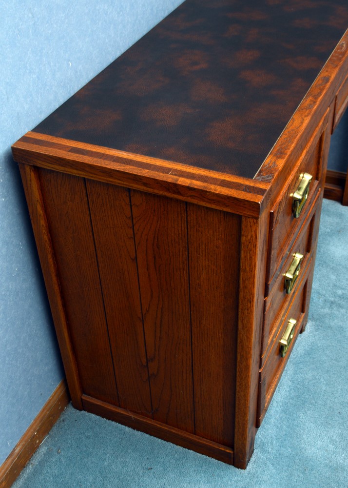 Vintage Young-Hinkle Desk, Chair, and Brass Lamp