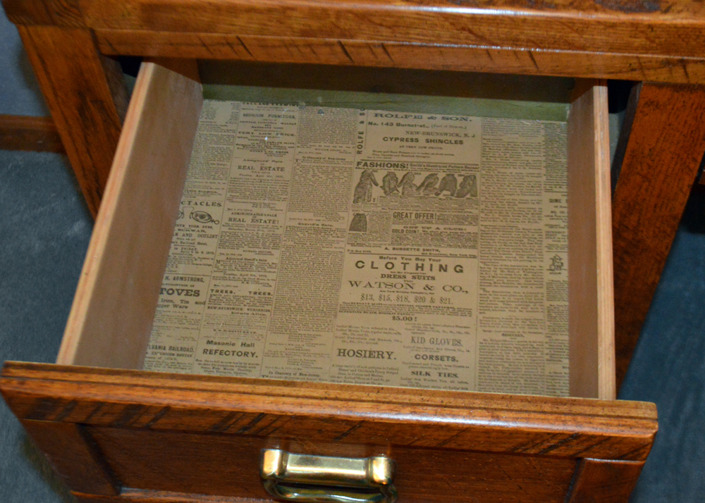 Vintage Young-Hinkle Desk, Chair, and Brass Lamp