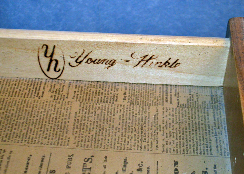 Vintage Young-Hinkle Desk, Chair, and Brass Lamp