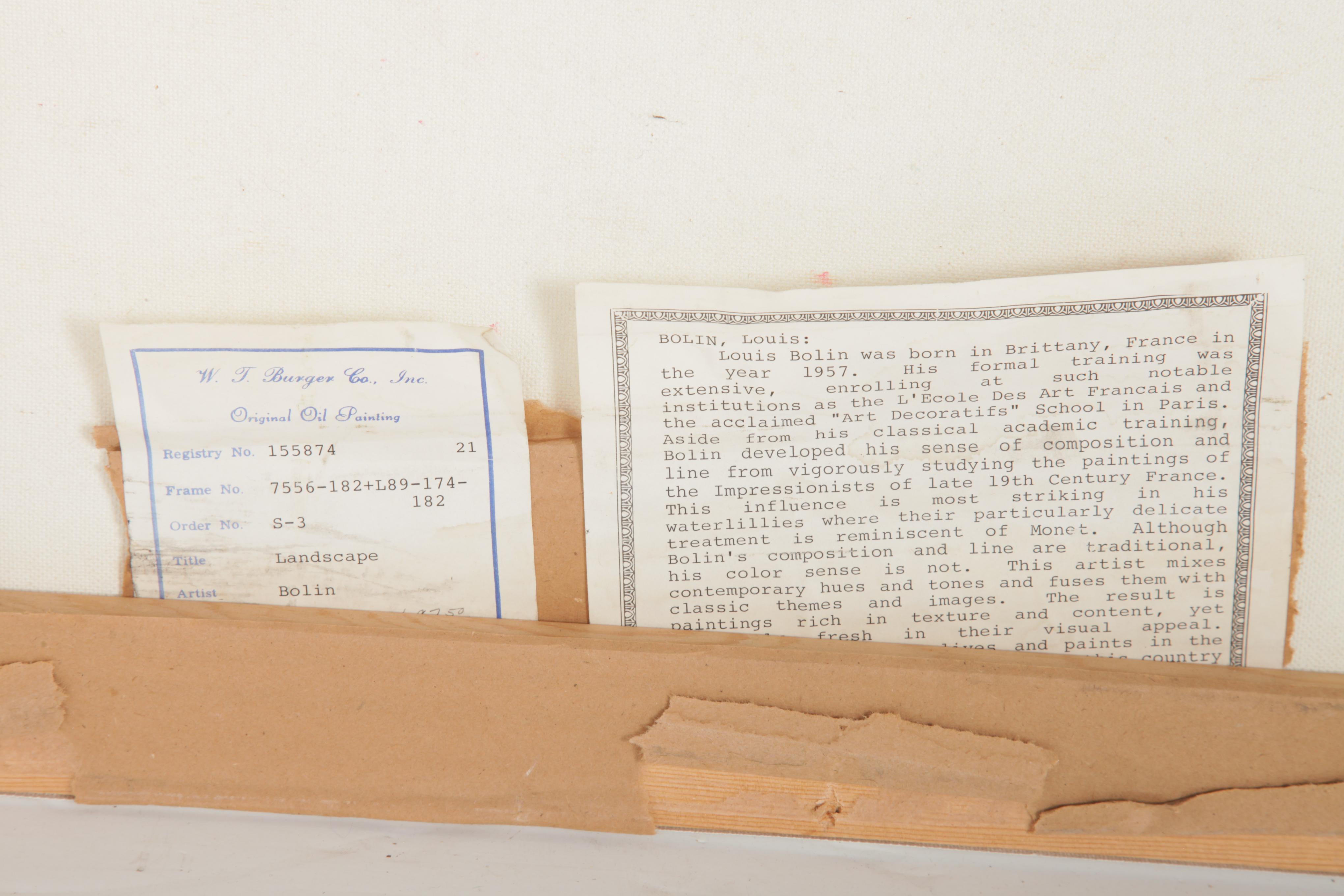 Louis Balin Original Oil Painting of a Creek