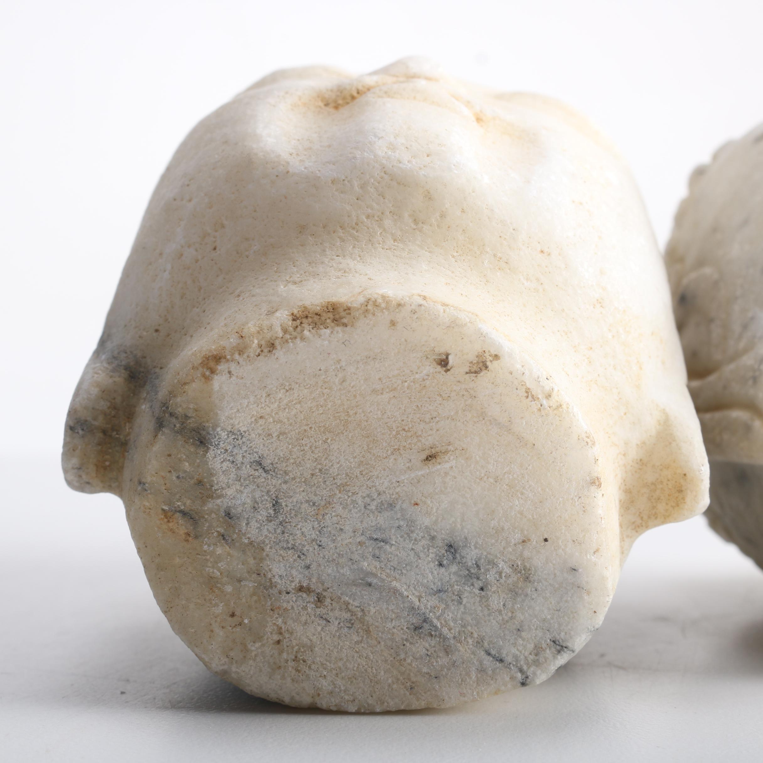 Southeast Asian Marble Heads of Buddha