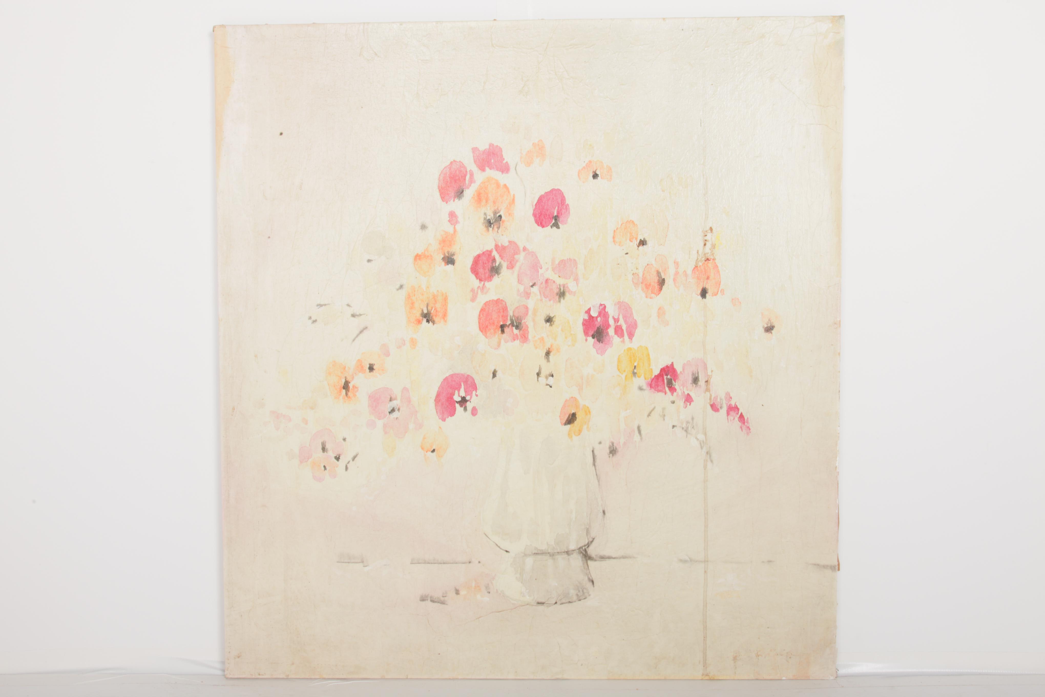 Alfred G. Huber Mixed Media on Canvas Still Life