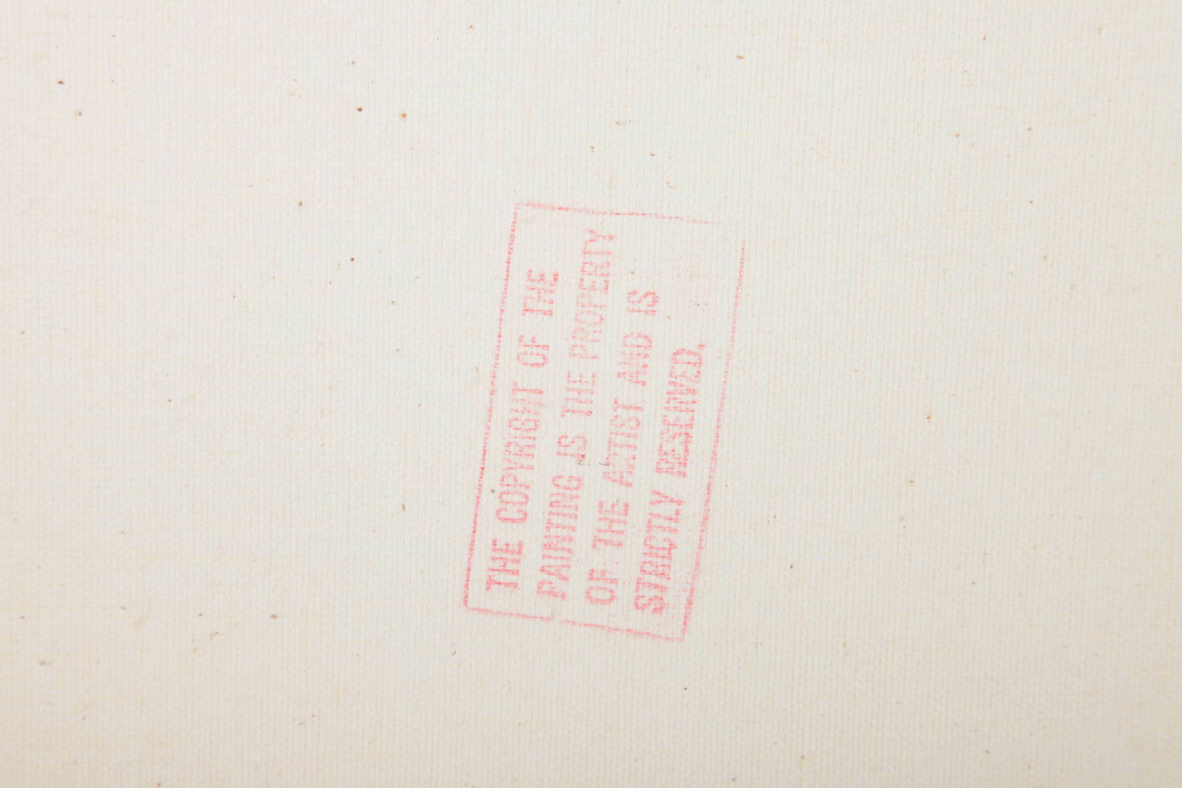 Candi Oil Painting on Canvas "On the Patio"