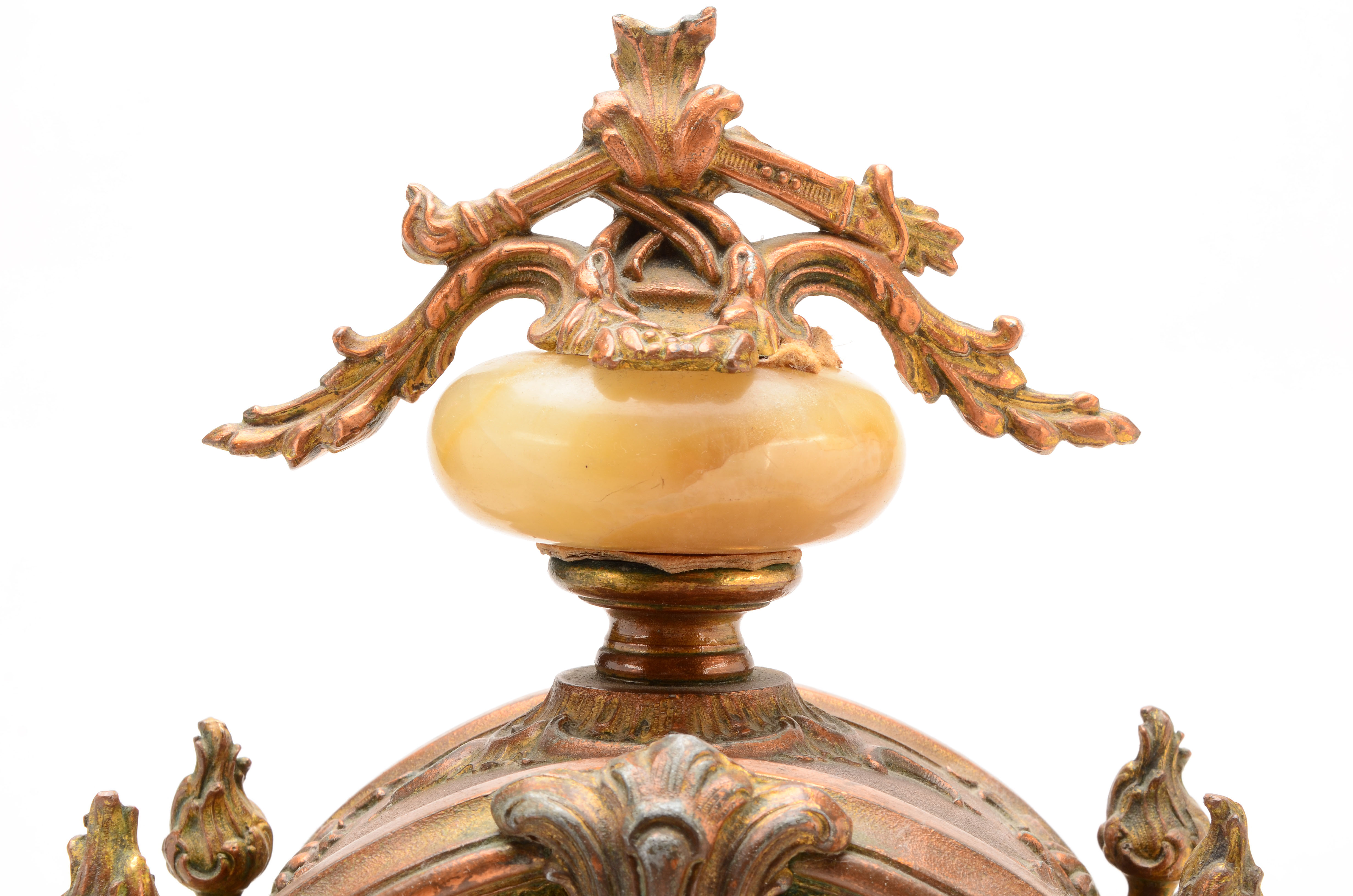 Antique William Gilbert "Tuscan" Marble Palor Clock