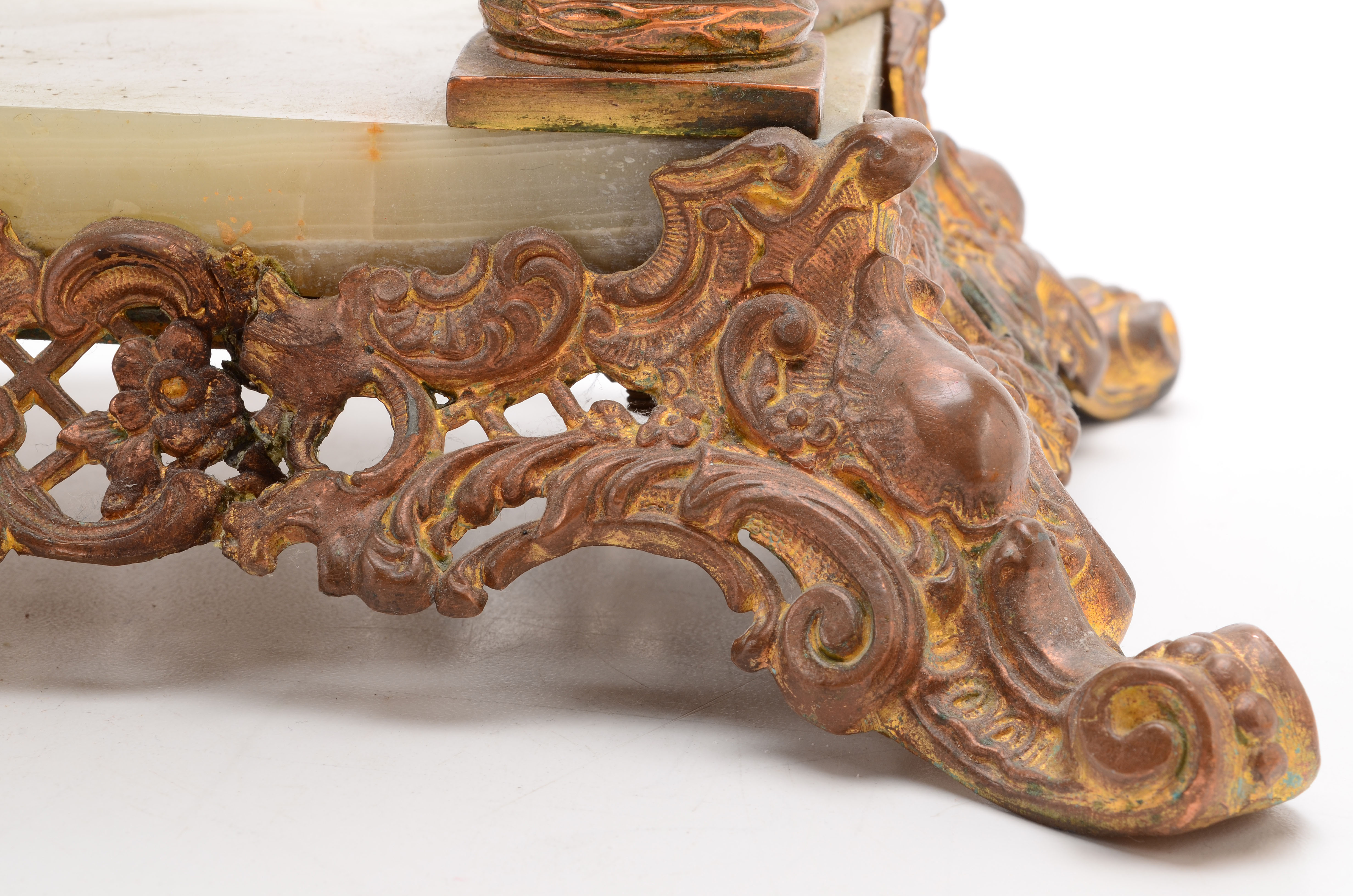 Antique William Gilbert "Tuscan" Marble Palor Clock