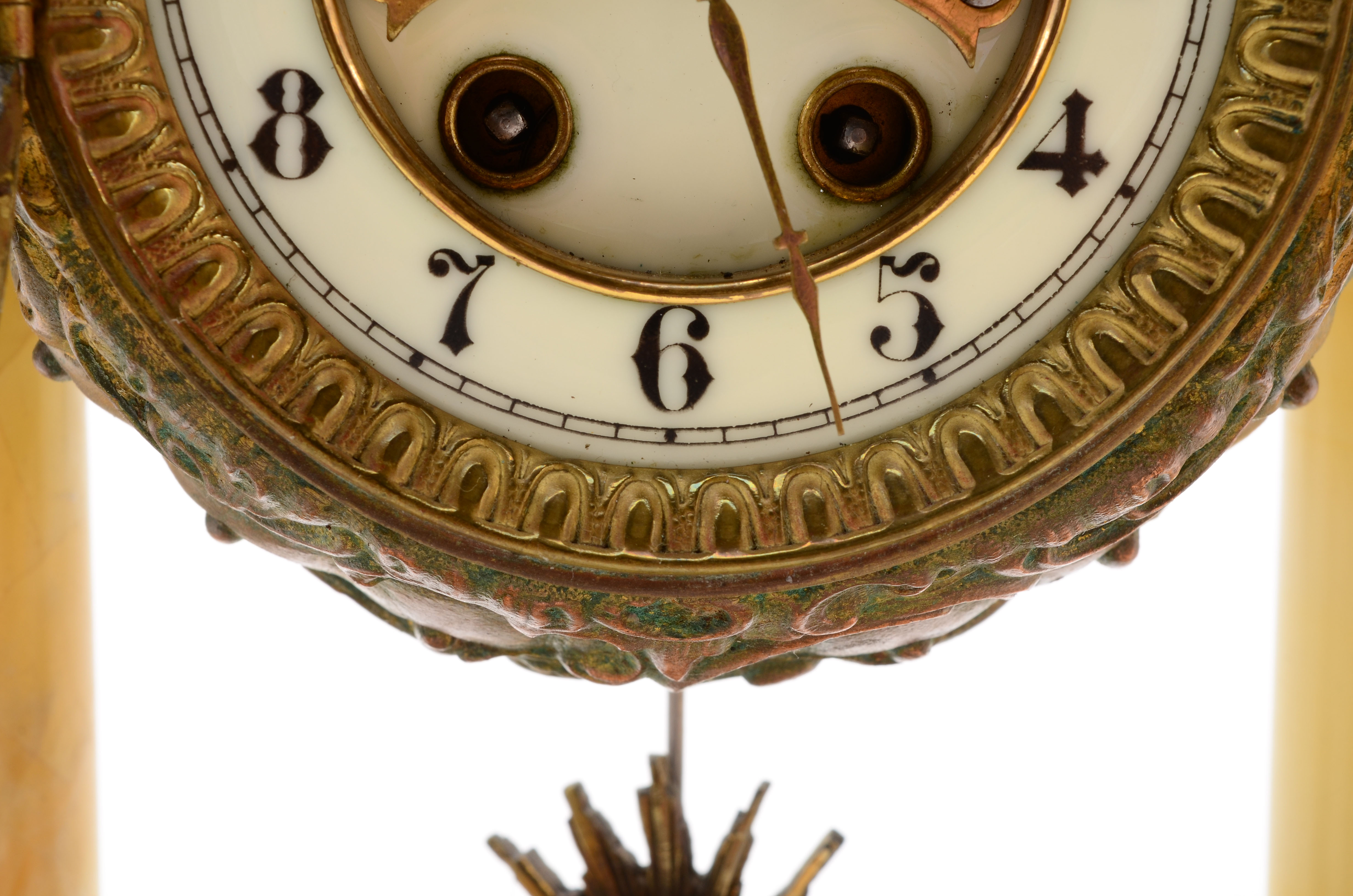 Antique William Gilbert "Tuscan" Marble Palor Clock