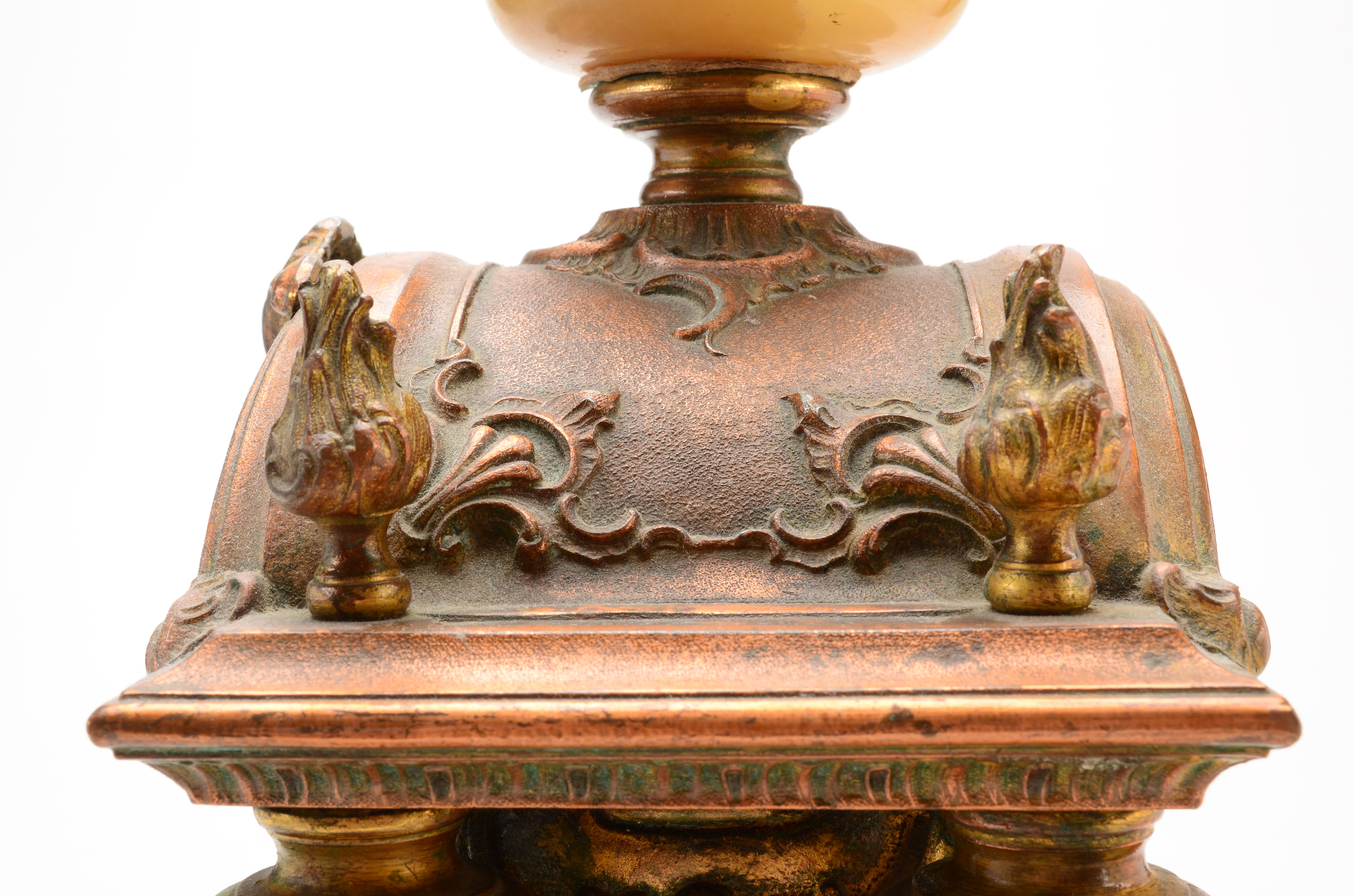 Antique William Gilbert "Tuscan" Marble Palor Clock