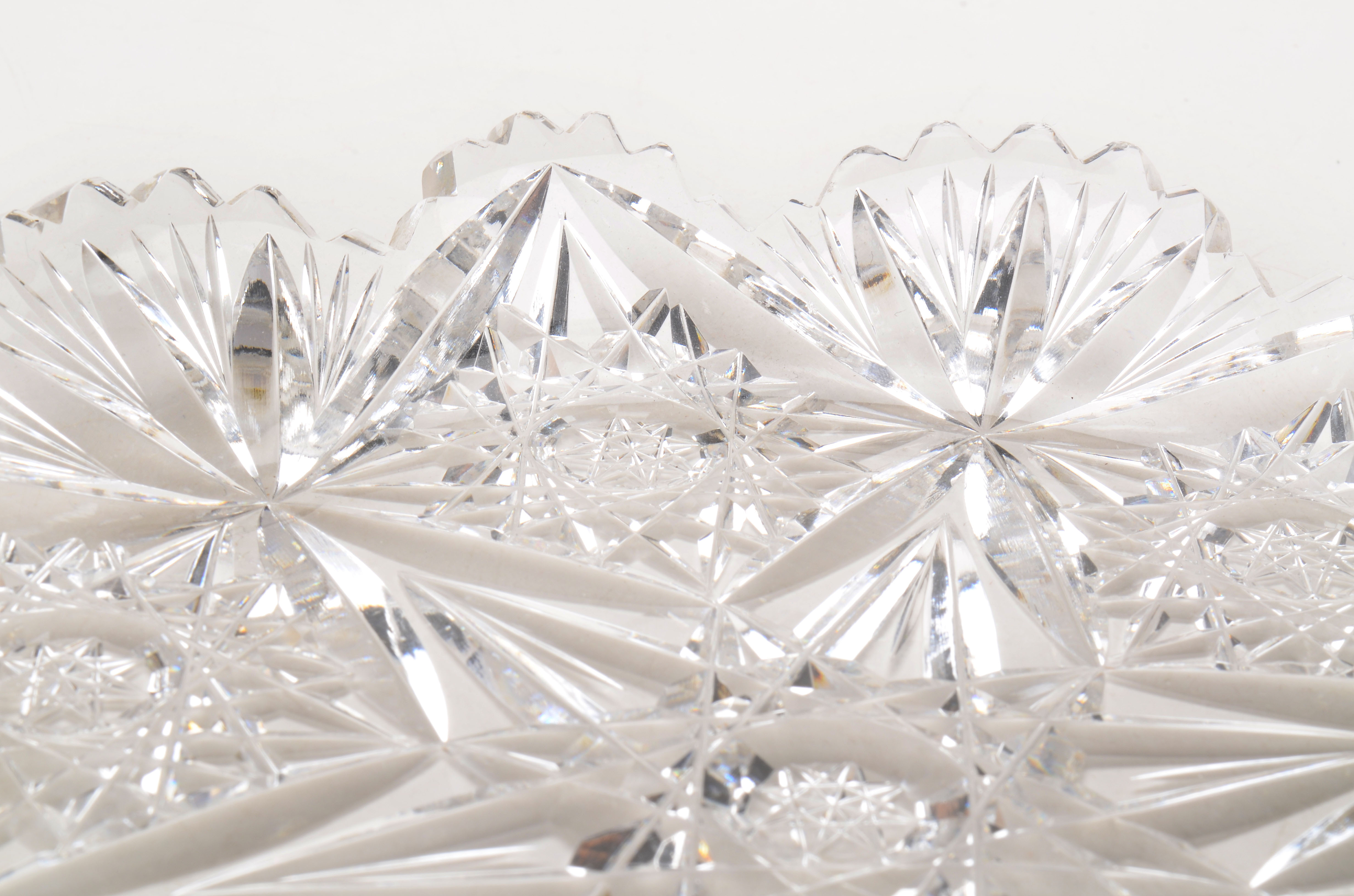 Antique American Brilliant Cut Glass Butter Dome Dish