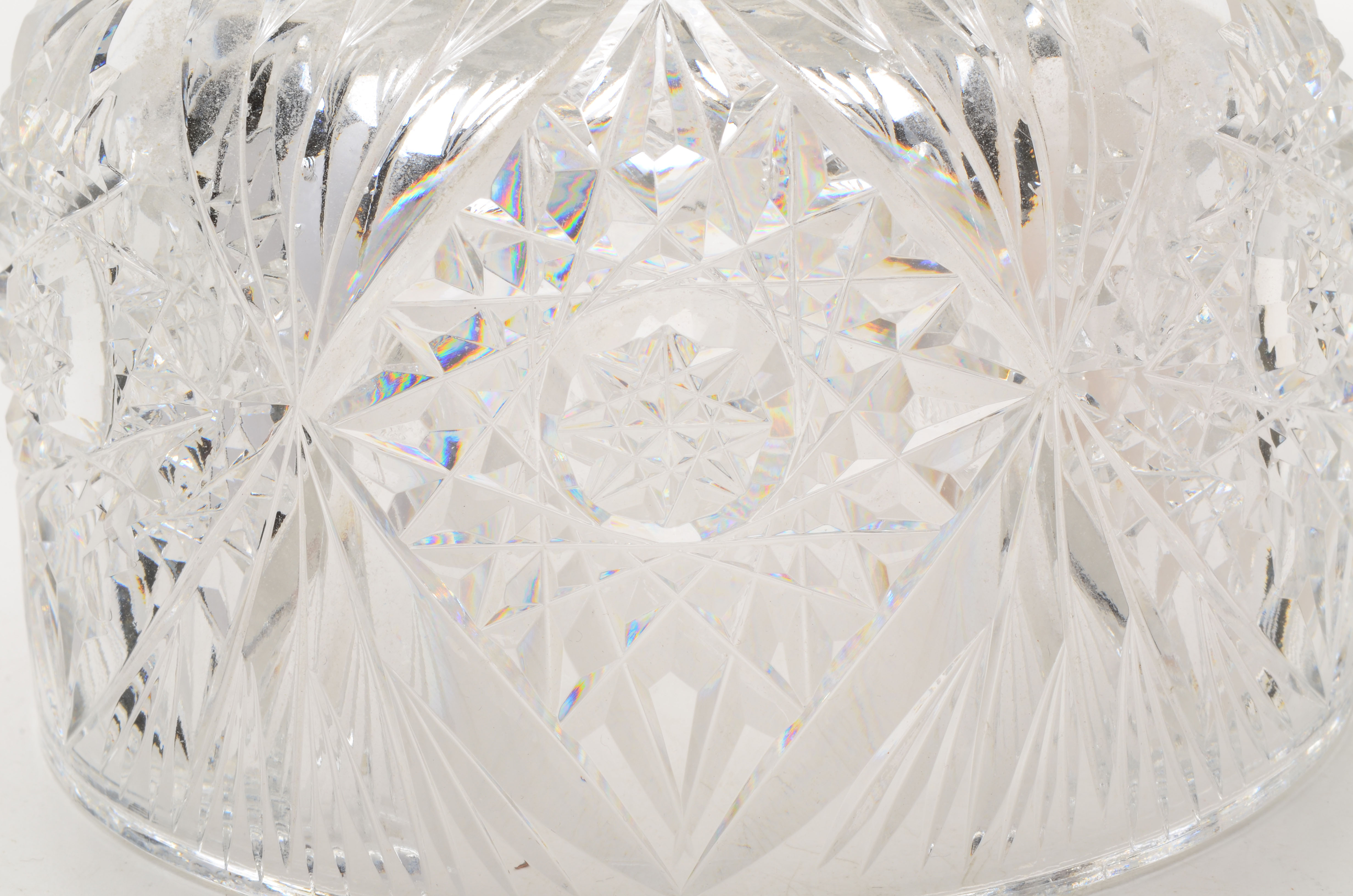 Antique American Brilliant Cut Glass Butter Dome Dish