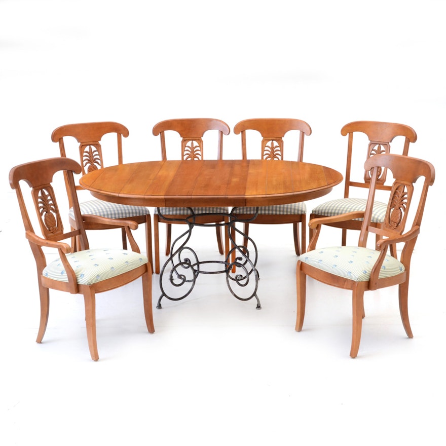 Ethan Allen "Legacy" Collection Dining Table and Chairs