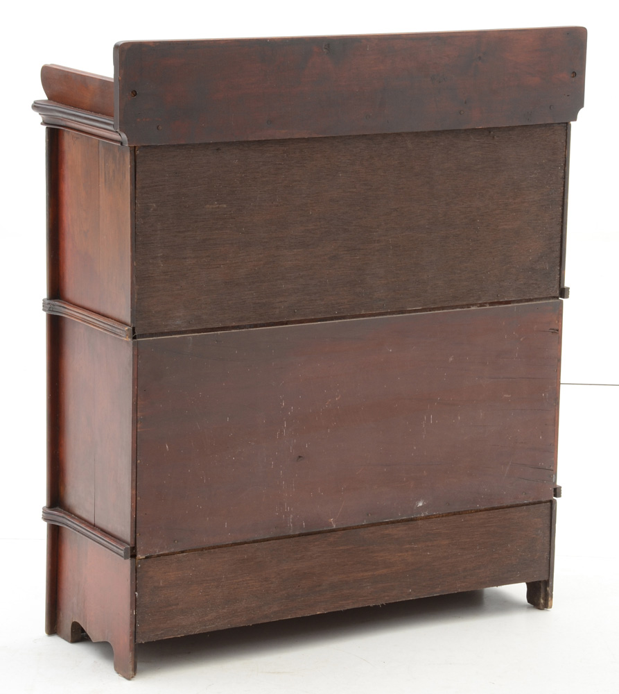 Vintage Leaded Glass Barrister Bookcase