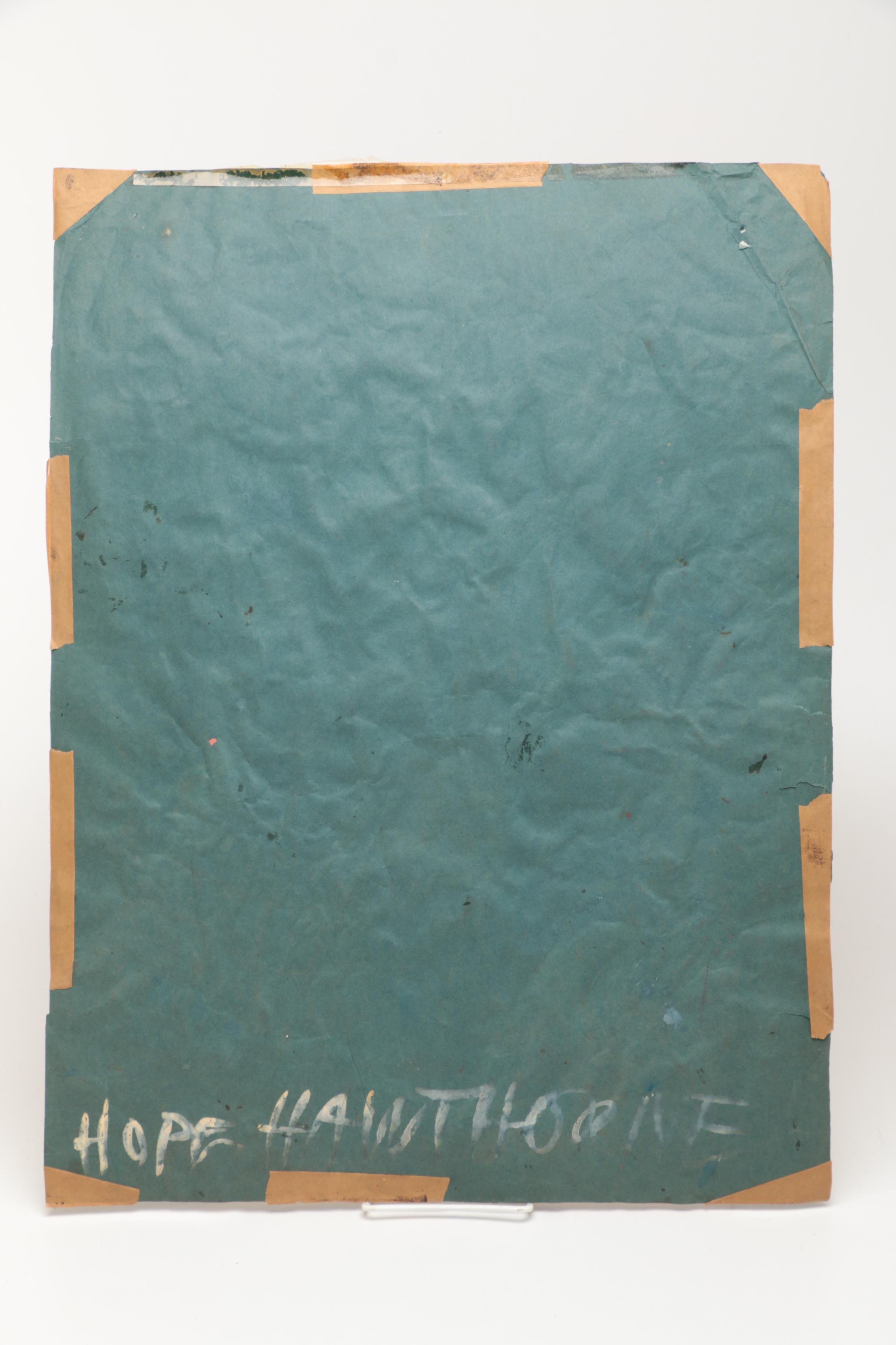 One Lithograph Print, One Graphite Drawing, and One Paper Collage