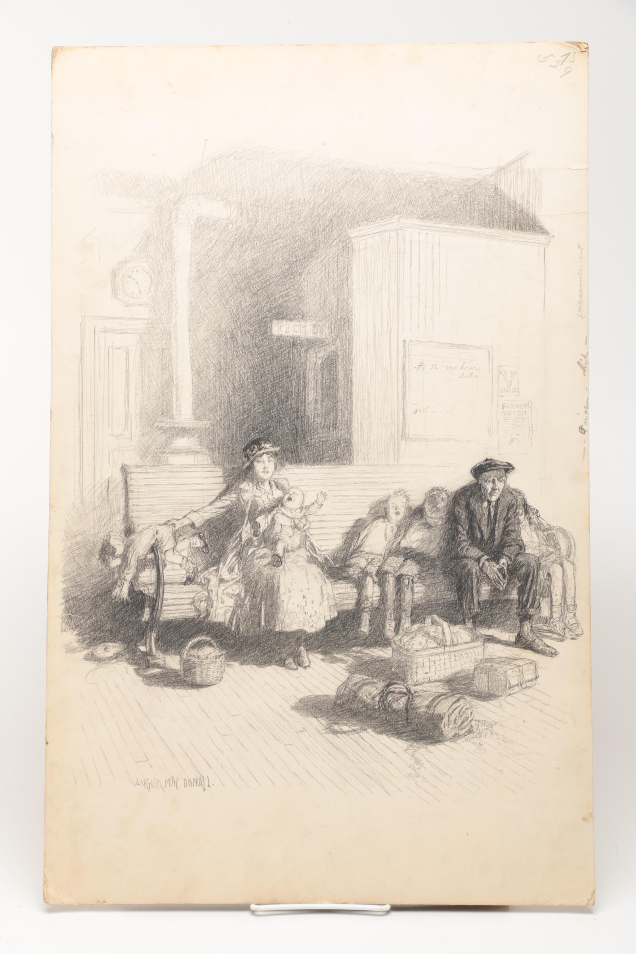 One Lithograph Print, One Graphite Drawing, and One Paper Collage