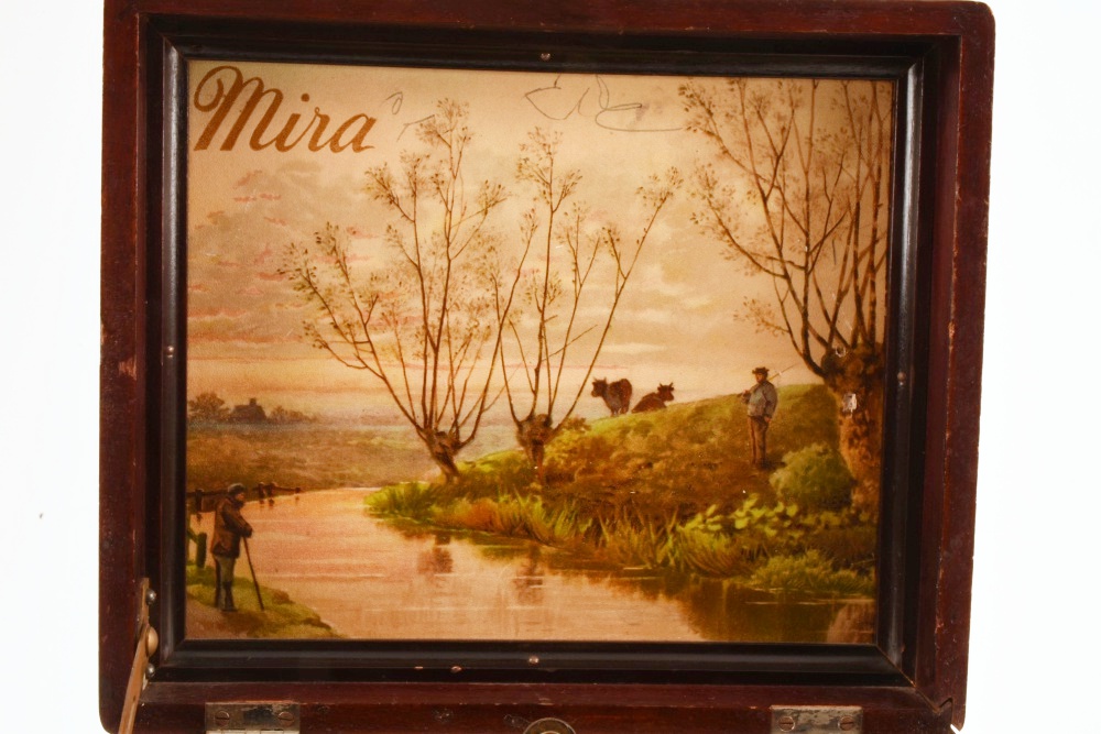 Early 20th Century Mira Disc Music Box and Discs