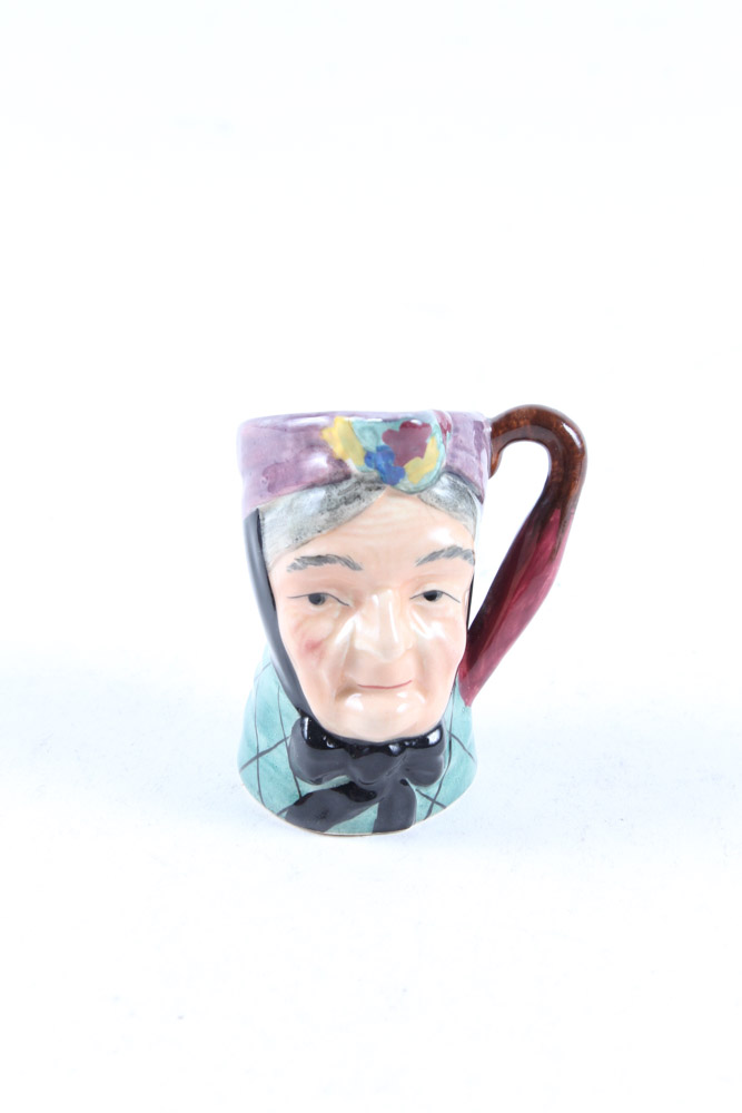 Royal Doulton "Sairey Gamp" Set with Miniature Character Jug