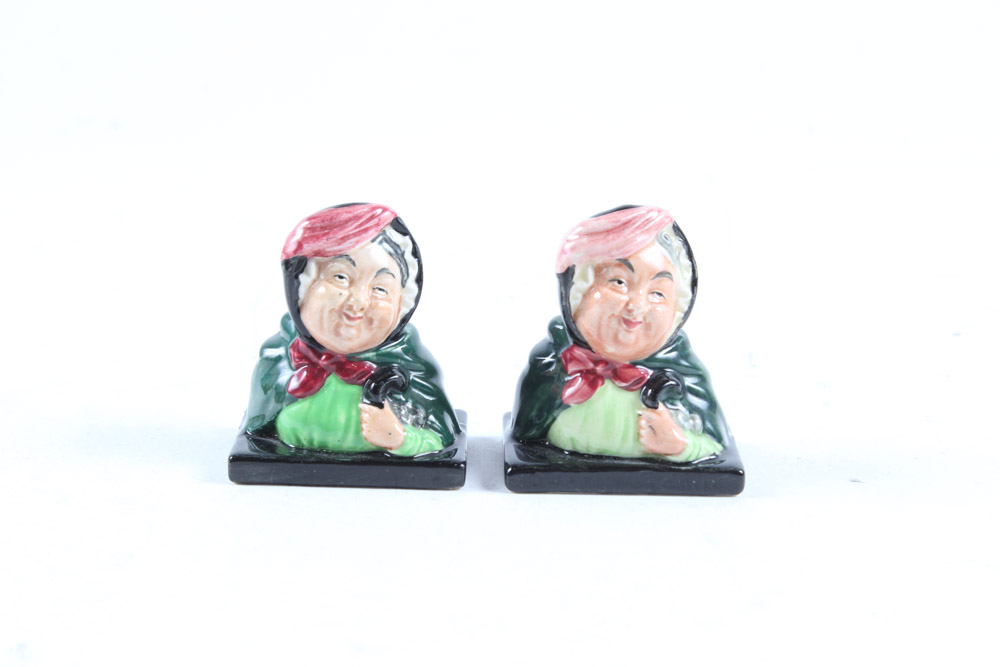 Royal Doulton "Sairey Gamp" Set with Miniature Character Jug