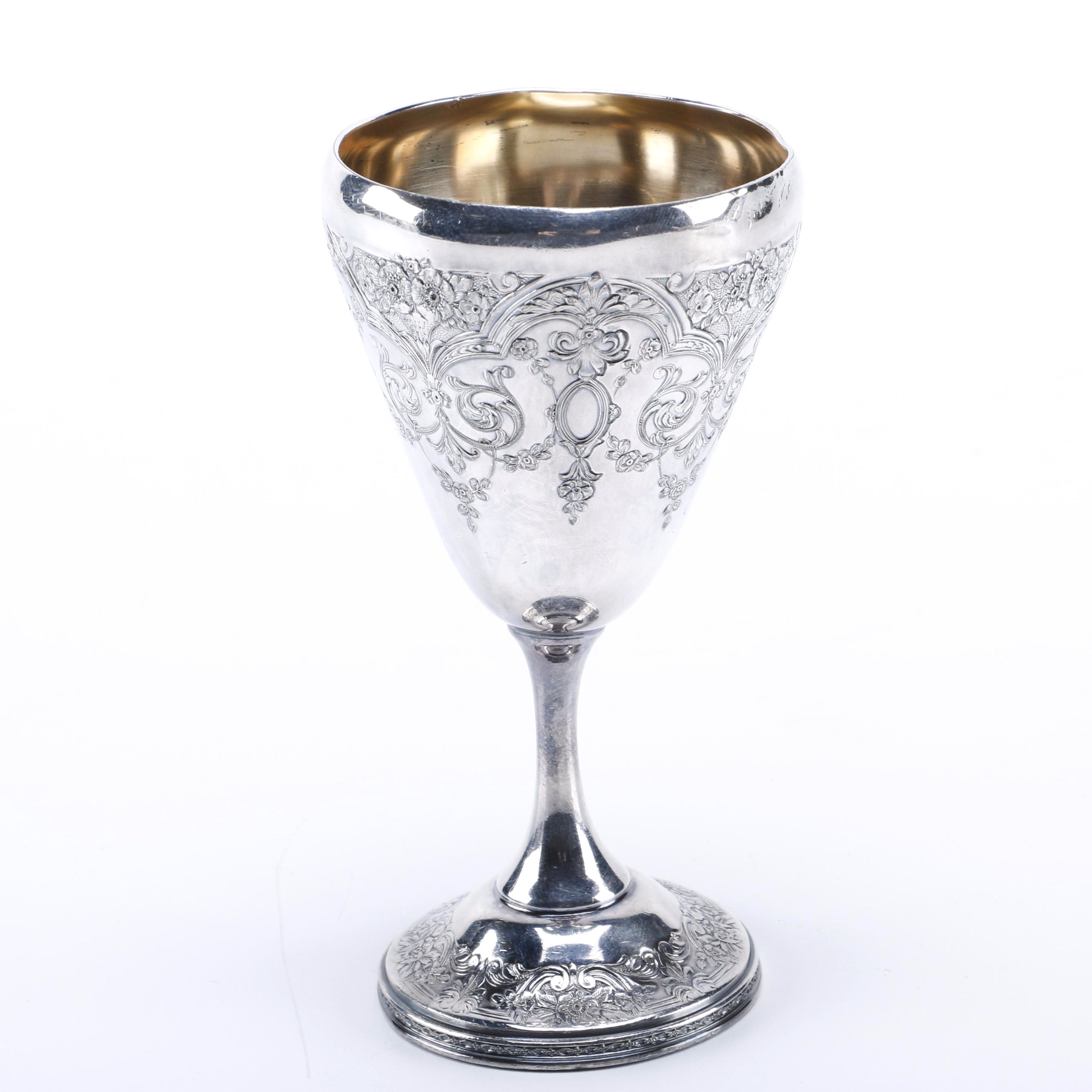 Wilcox Silver Plate Co. "Paisley" Silver Plate Chalice