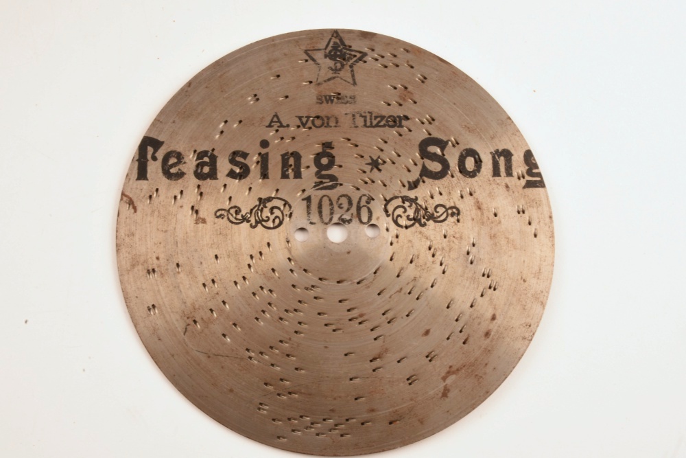 Early 20th Century Mira Disc Music Box and Discs