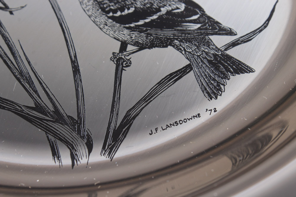 Sterling Silver Limited Edition James Fenwick Lansdourne Plate "The Goldflinch" by Franklin Mint