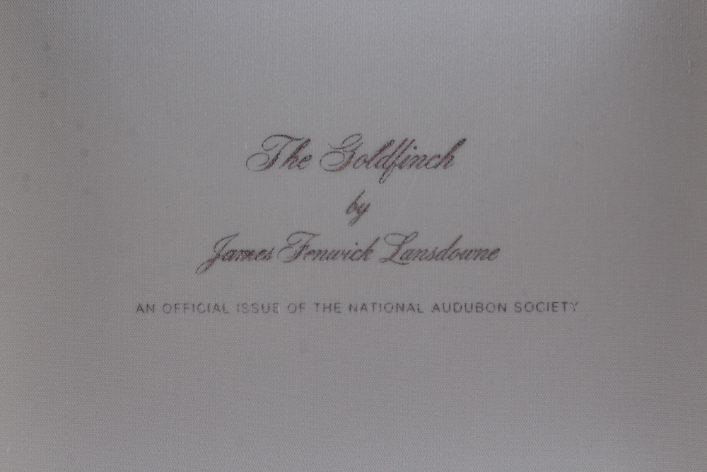 Sterling Silver Limited Edition James Fenwick Lansdourne Plate "The Goldflinch" by Franklin Mint