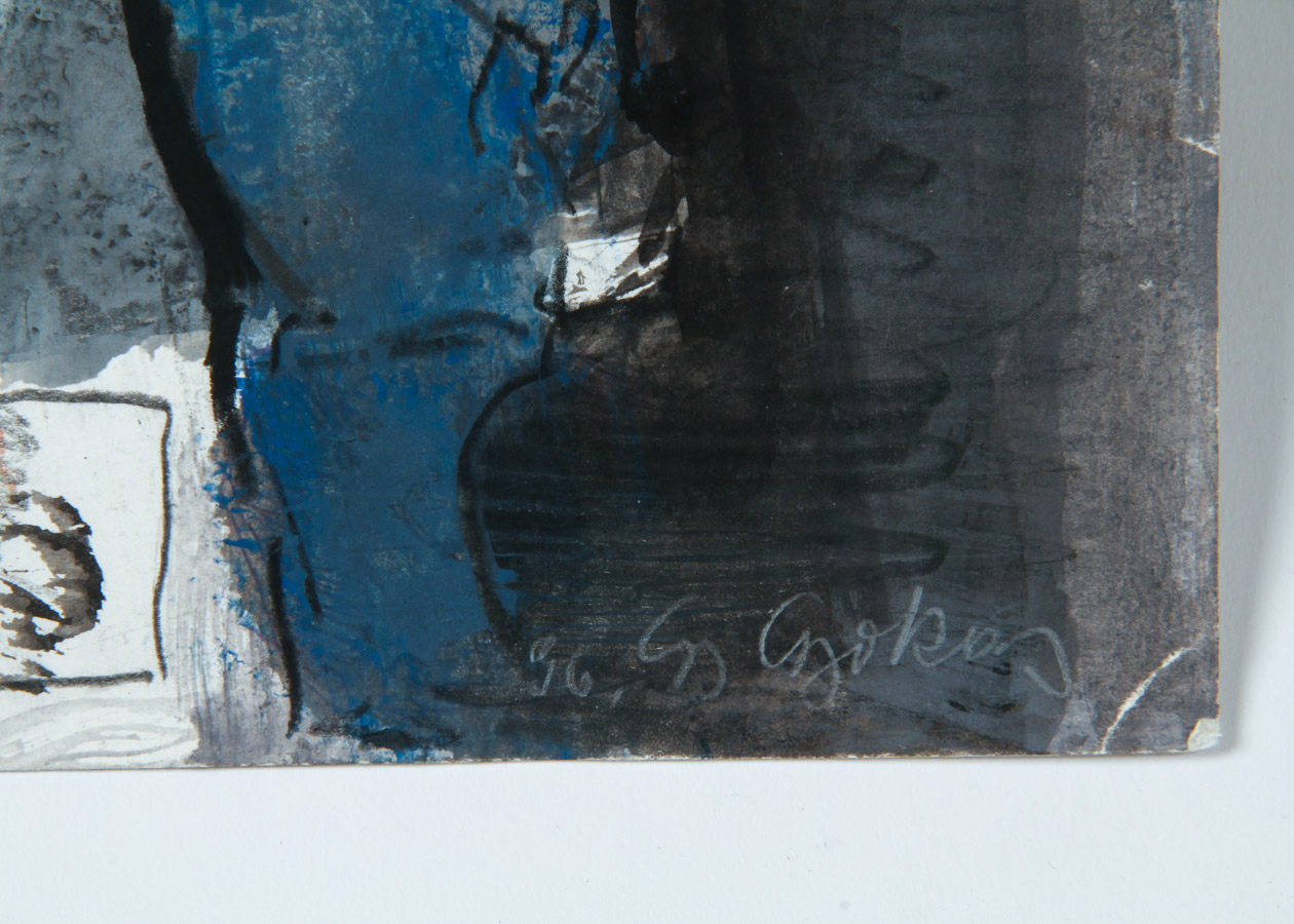 Gjelosh Gjokaj Painting on Paper with Book "Maestro: Gjelosh Gjokaj"